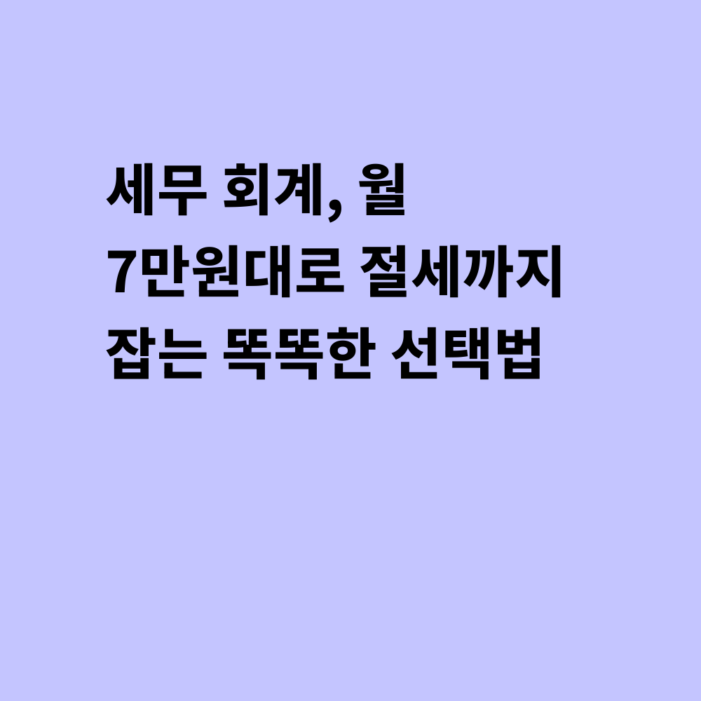 세무 회계 서비스 썸네일